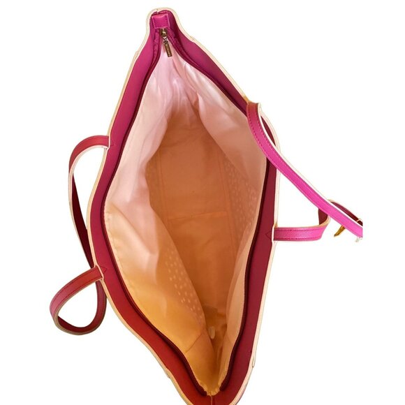 Pink Faux Leather Tote Bag With Laser-Cut Design By Bath & Body Works - Picture 2 of 5